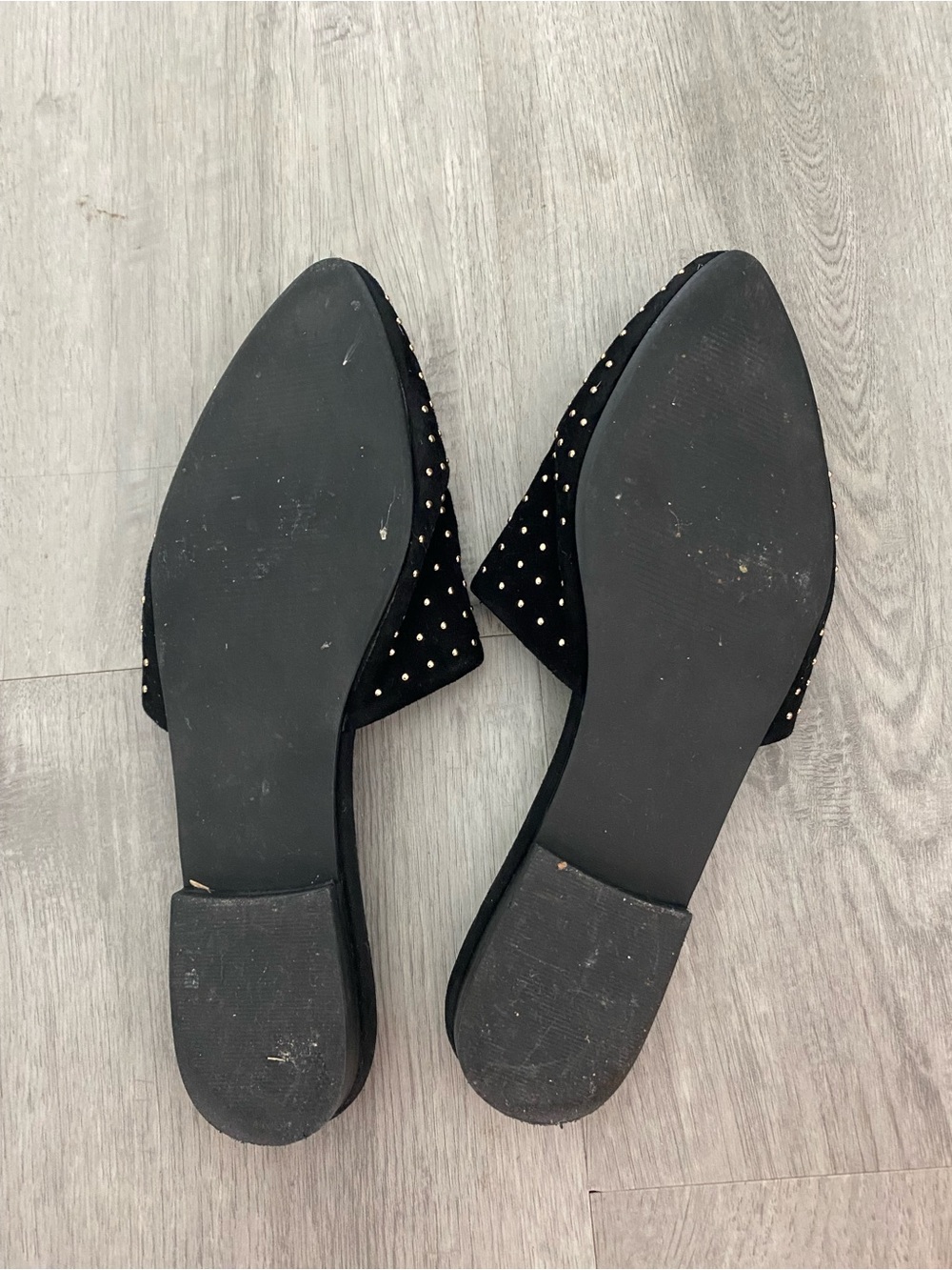 Steve Madden Trace Black leather studded mule flat size 9 - Picture 3 of 4